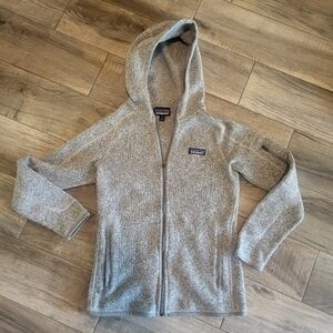 Patagonia Womens ZipUp Hoodie Fleece Better Sweater Small Grey Worn Onve Size Xs